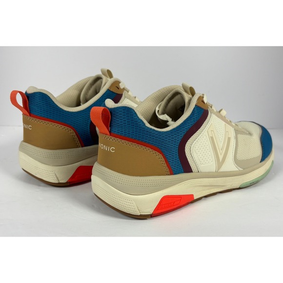Vionic Strider Multi Color Walking Sneakers Cream Blue Red WSTRIDER Womens 8.5 - Picture 4 of 9